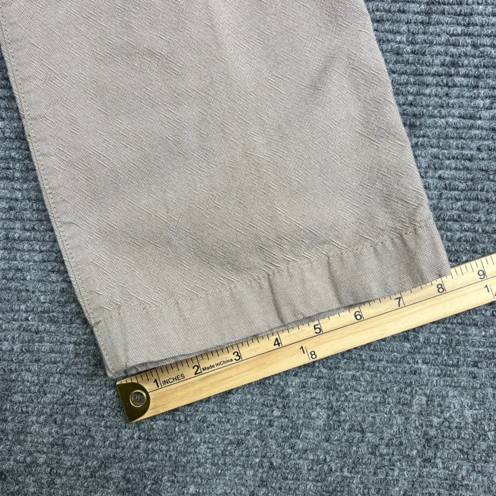 LL Bean Mens Standard Fit Chino Pants 34x30 Tan Cotton Khaki Textured 286396